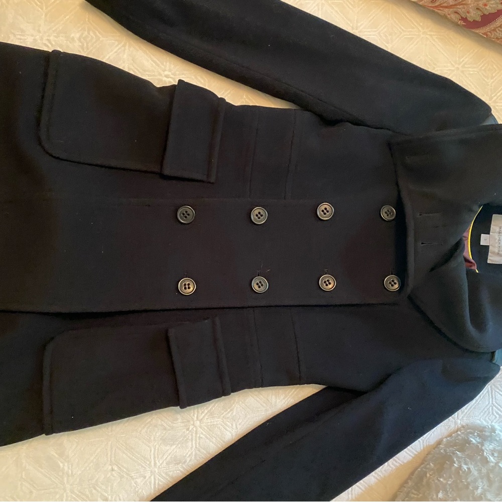 Classic black wool coat